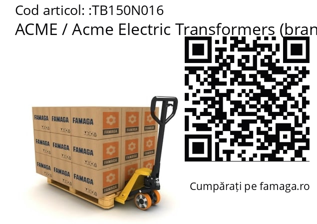   ACME / Acme Electric Transformers (brand of Hubbell) TB150N016