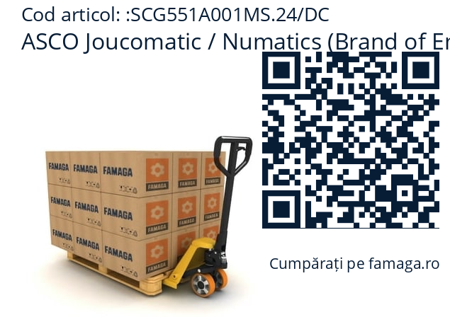   ASCO Joucomatic / Numatics (Brand of Emerson) SCG551A001MS.24/DC