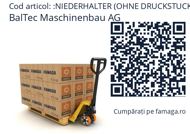   BalTec Maschinenbau AG NIEDERHALTER (OHNE DRUCKSTUCK), AUSFUHRUNG MIT TELLERFEDERN