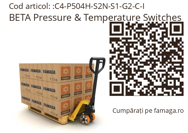   BETA Pressure & Temperature Switches C4-P504H-S2N-S1-G2-C-I