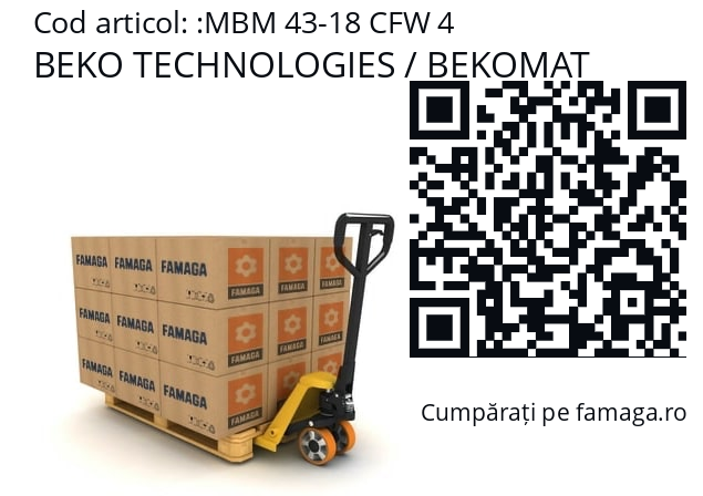   BEKO TECHNOLOGIES / BEKOMAT MBM 43-18 CFW 4
