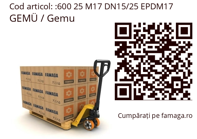   GEMÜ / Gemu 600 25 M17 DN15/25 EPDM17