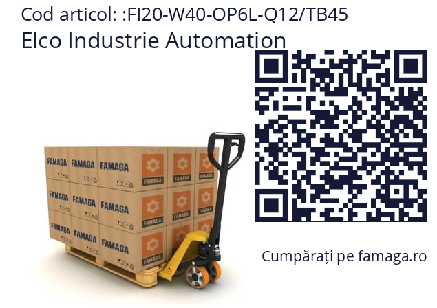   Elco Industrie Automation FI20-W40-OP6L-Q12/TB45