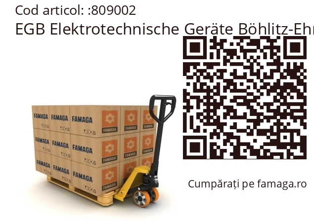   EGB Elektrotechnische Geräte Böhlitz-Ehrenberg 809002