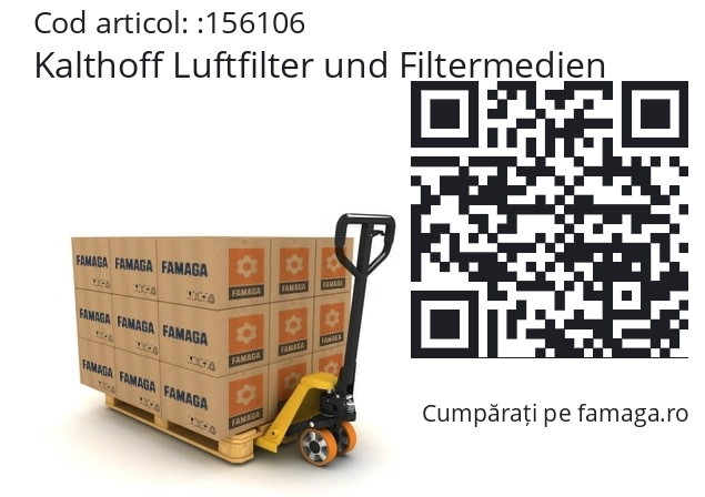   Kalthoff Luftfilter und Filtermedien 156106