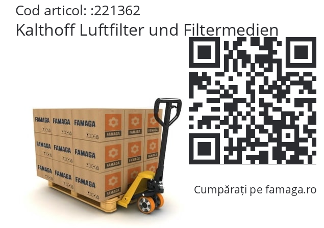   Kalthoff Luftfilter und Filtermedien 221362