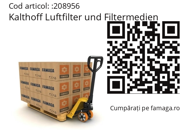   Kalthoff Luftfilter und Filtermedien 208956