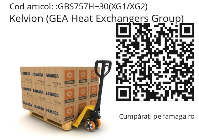   Kelvion (GEA Heat Exchangers Group) GBS757H−30(XG1/XG2)