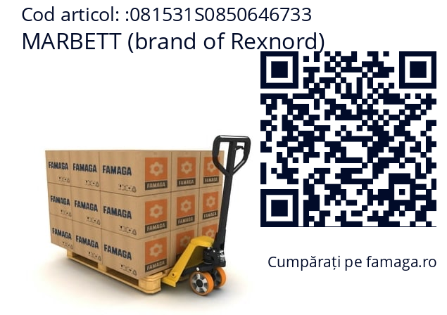   MARBETT (brand of Rexnord) 081531S0850646733