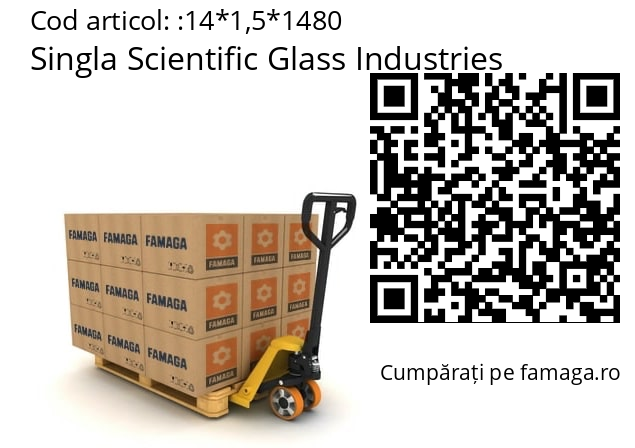   Singla Scientific Glass Industries 14*1,5*1480