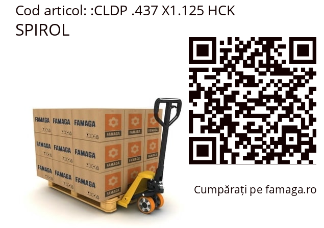   SPIROL CLDP .437 X1.125 HCK